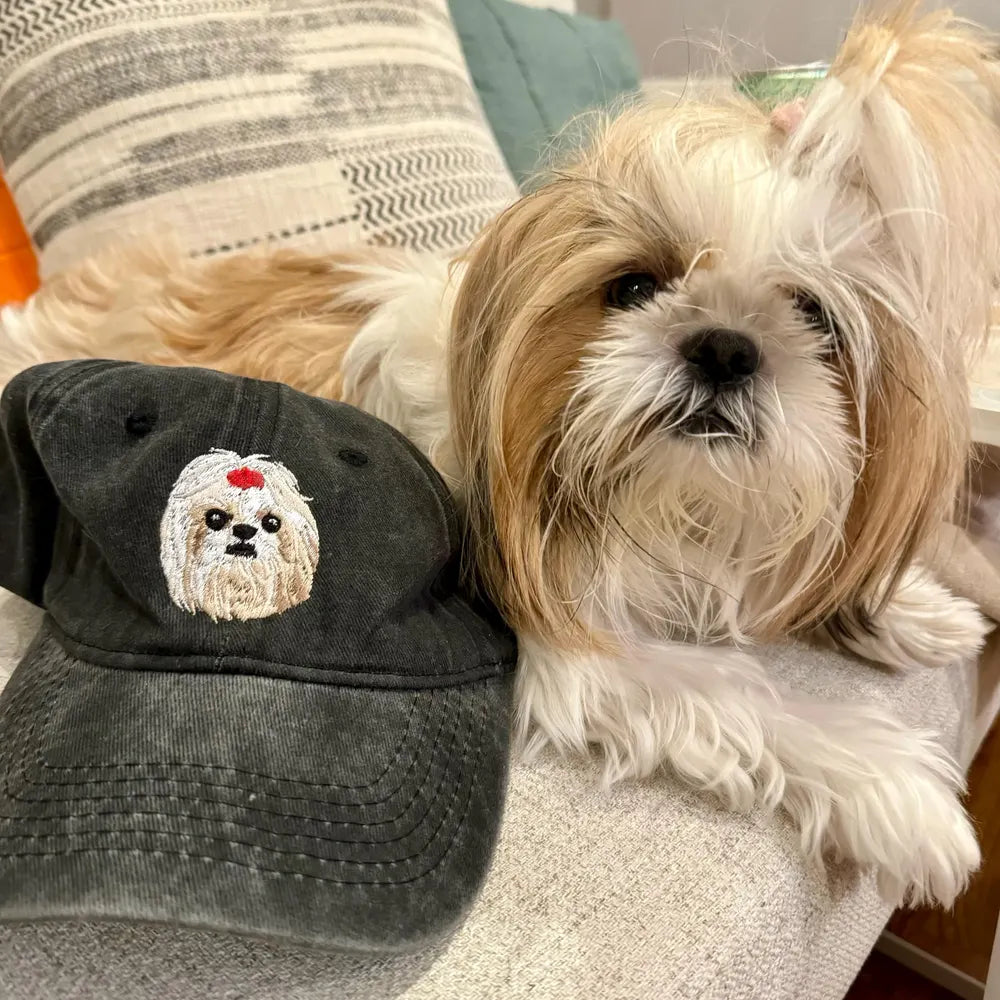 ペットの写真を使用してカスタム刺繍ペットの帽子 - Fallook