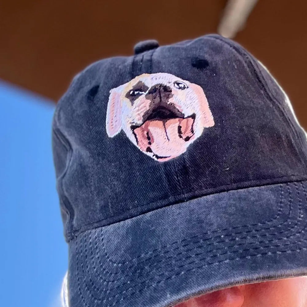 ペットの写真を使用してカスタム刺繍ペットの帽子 - Fallook