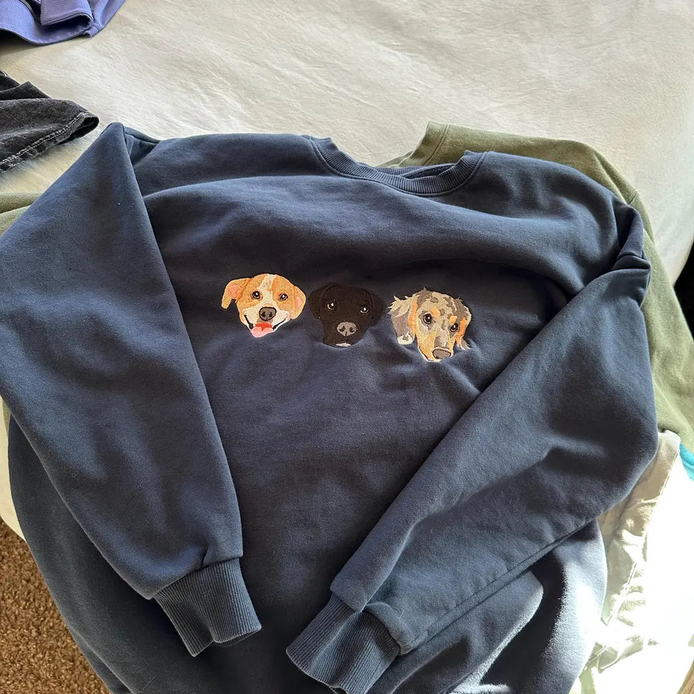 ❤️カスタム刺繍のペットのスウェットシャツ - Fallook