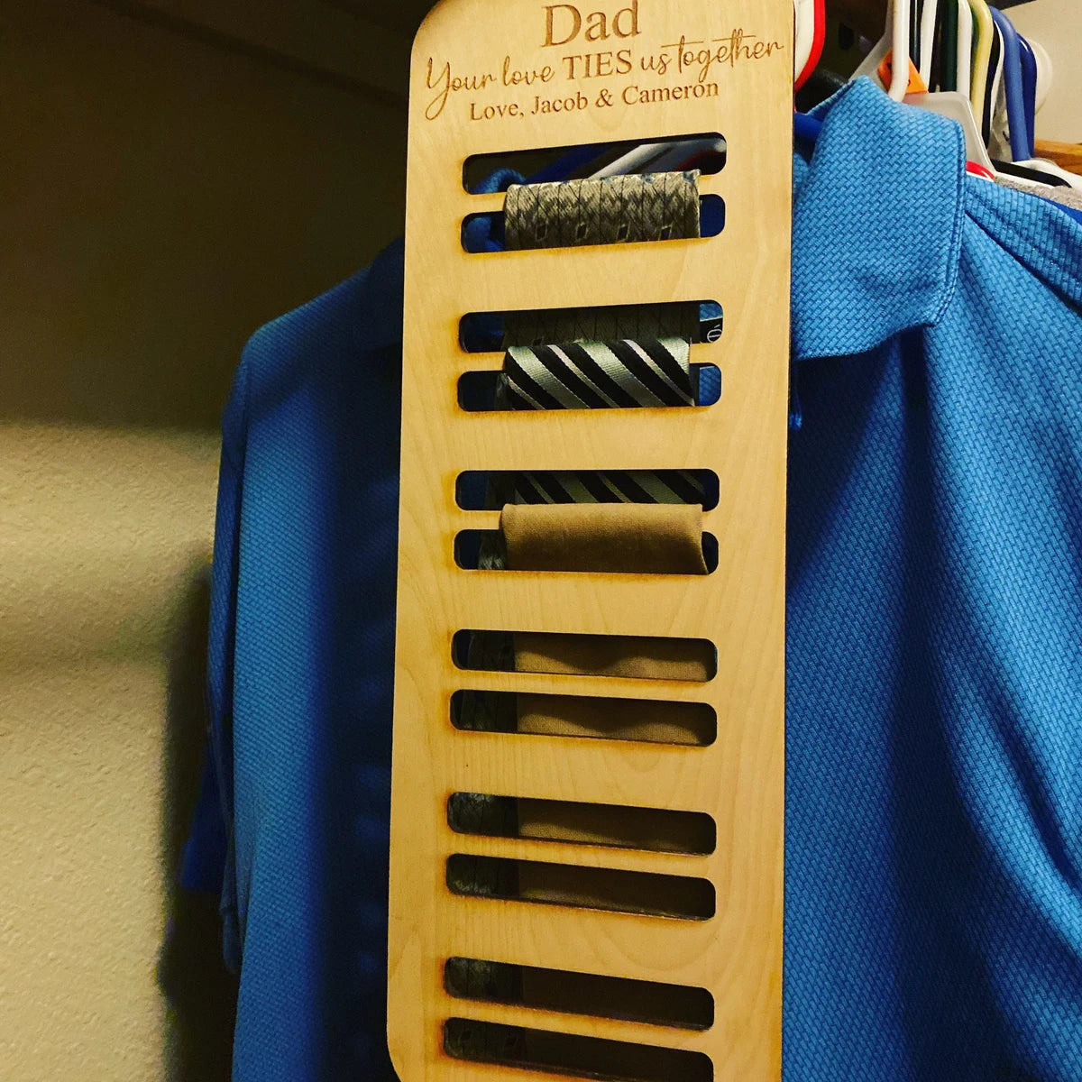 父の日木製クラフトタイラック - スペースセービング＆マルチファンクション