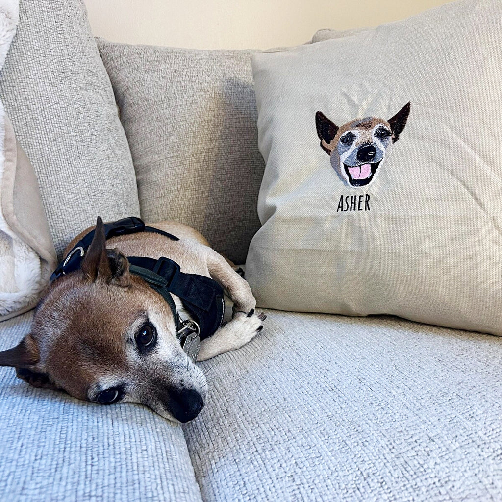 ペット刺繡クッションです