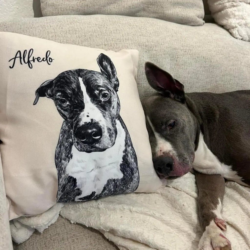 パーソナライズされたペット枕  ラインスタイルです
