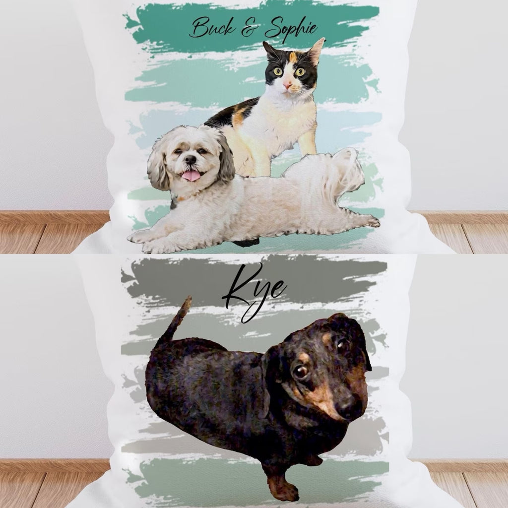 パーソナライズされたペット枕  ラインスタイルです 肖像