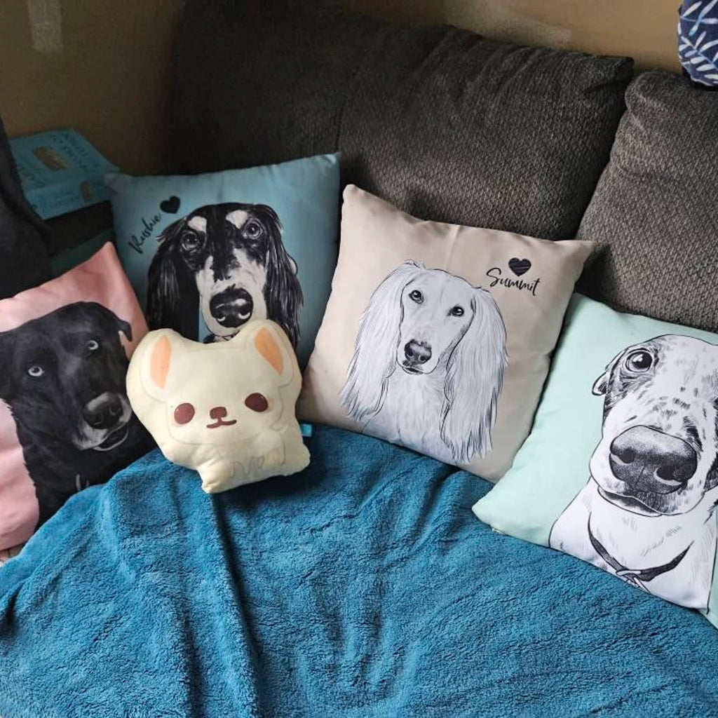 パーソナライズされたペット枕  ラインスタイルです