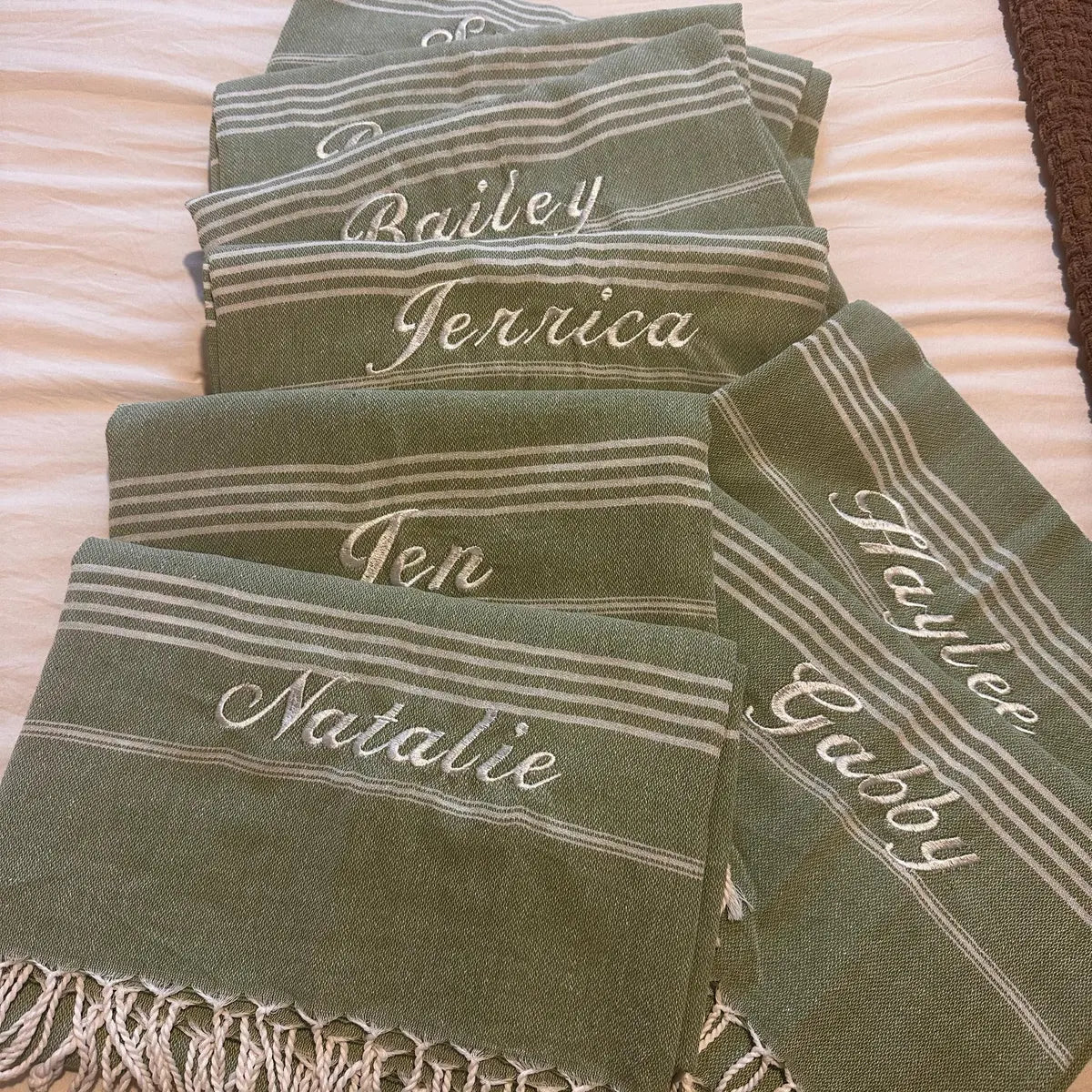 Original name beach towel ♪ Made-to-order ombre