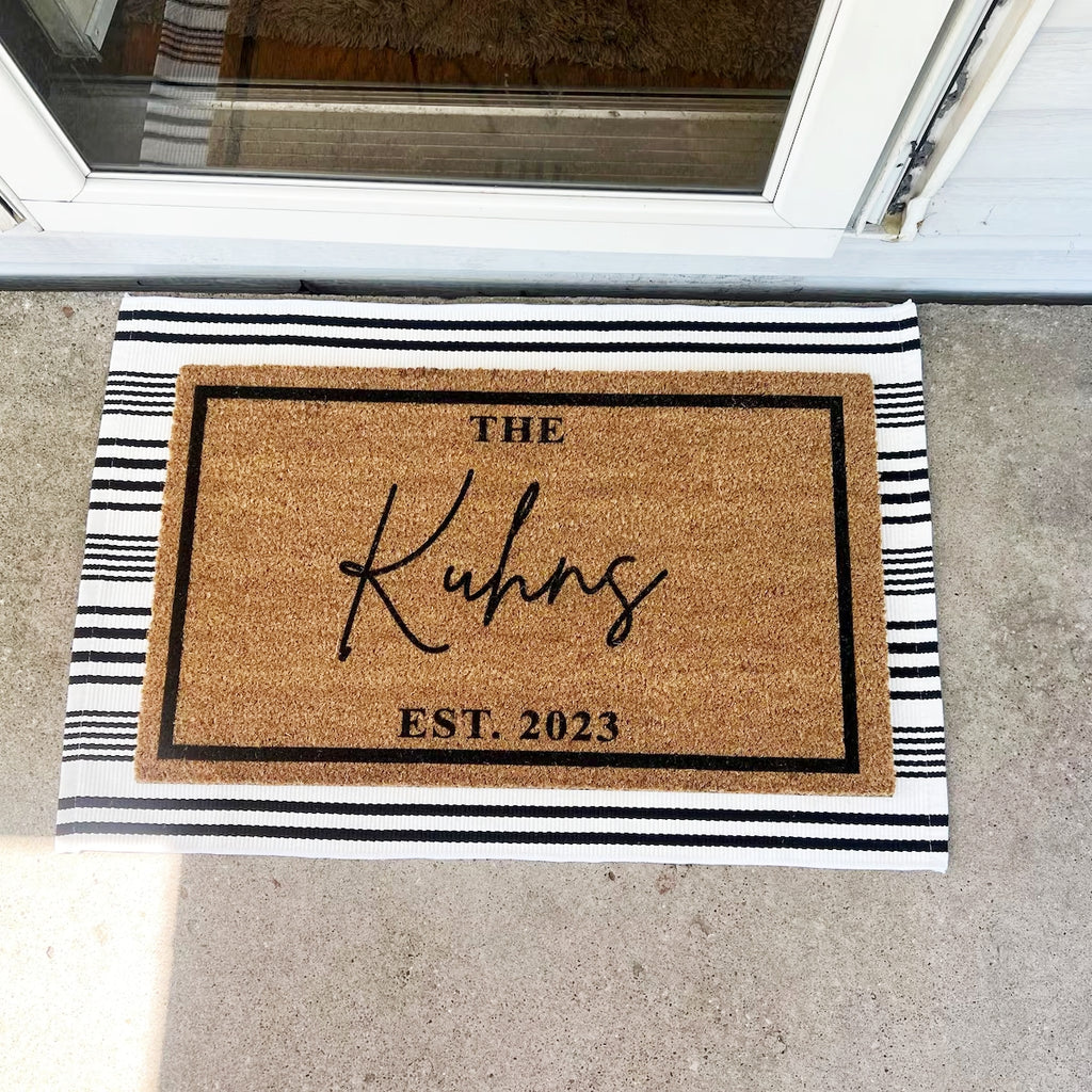 パーソナライズド ドアマット 名前入り  「住宅用·店舗用·業務用推奨」