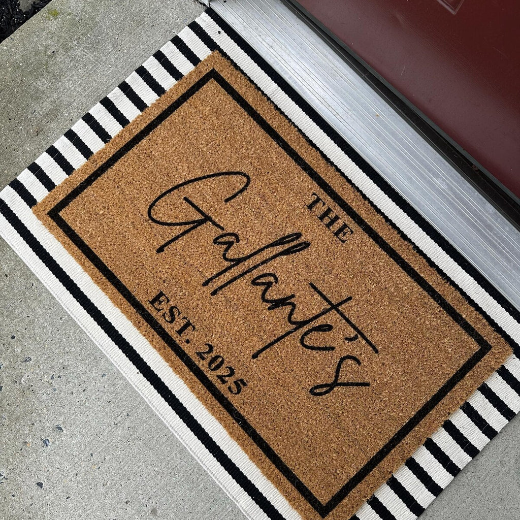 パーソナライズド ドアマット 名前入り  「住宅用·店舗用·業務用推奨」