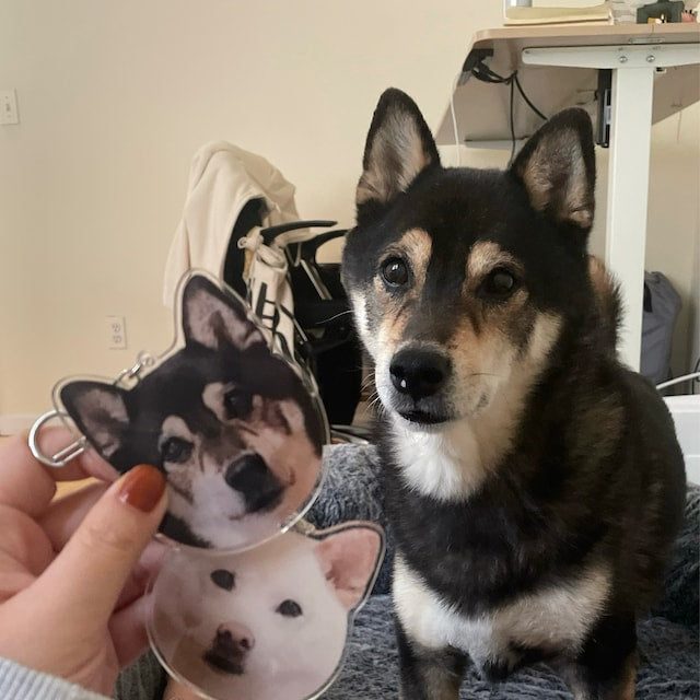猫·犬 パーソナライズされたペットの写真のキーホルダー - Fallook