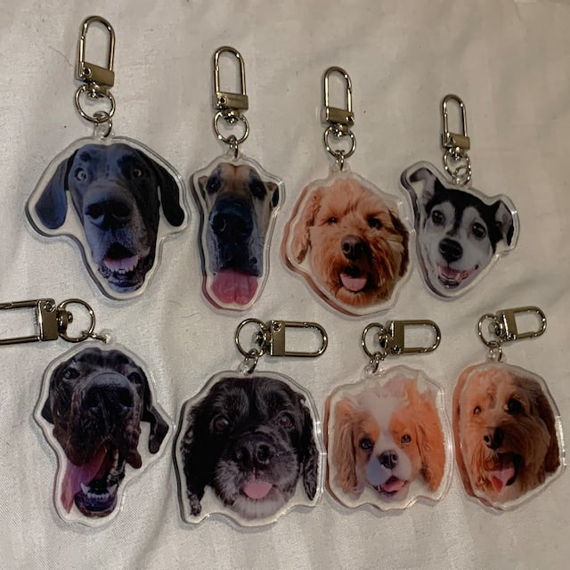 猫·犬 パーソナライズされたペットの写真のキーホルダー - Fallook
