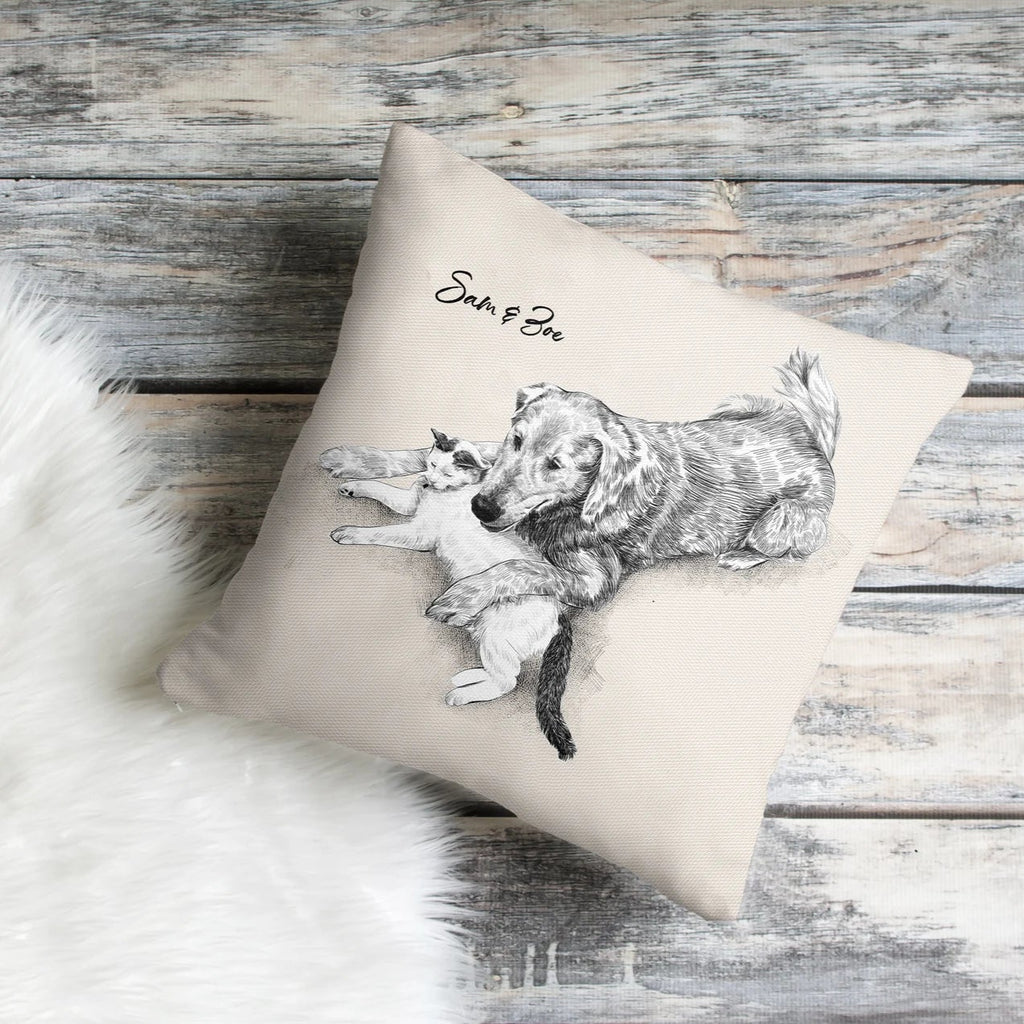 パーソナライズされたペット枕  ラインスタイルです