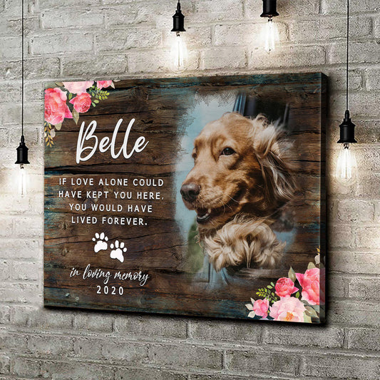 ❗️ペットの思い出の肖像画 花柄スタイルのオーダーメイド ペット追悼アートキャンバス