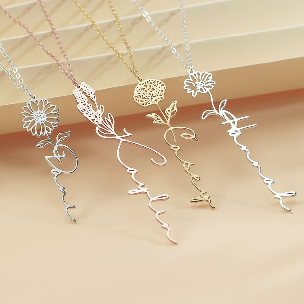 Birth Flower 誕生花 ネックレス 50以上の花シリーズ！ - Fallook