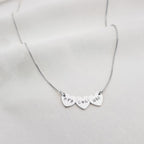 心とパーソナライズ名のネックレス - Fallook