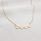 心とパーソナライズ名のネックレス - Fallook