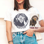犬·猫 ペットの写真 アバター を入れたカスタマイズされた Ｔシャツ 大きなアバター 大きなアバター - Fallook