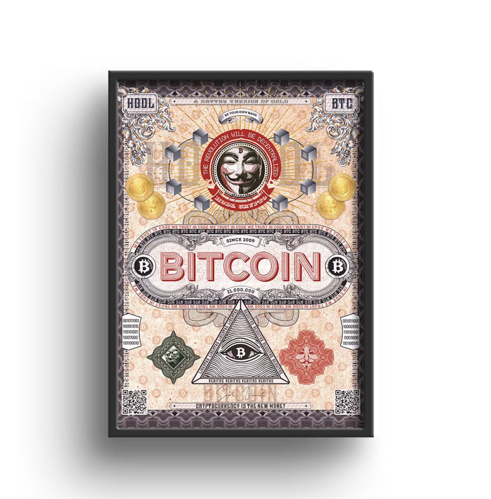 ビットコイン クリプト HODL ポスター