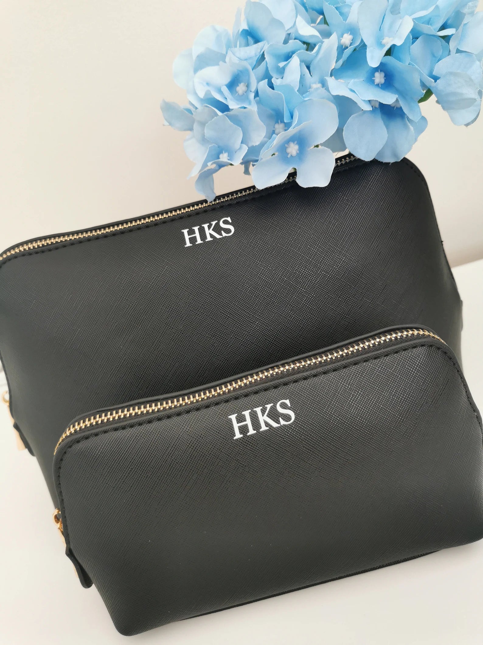 2025年新着！パーソナライズされたモノグラム化粧ポーチ 皮革