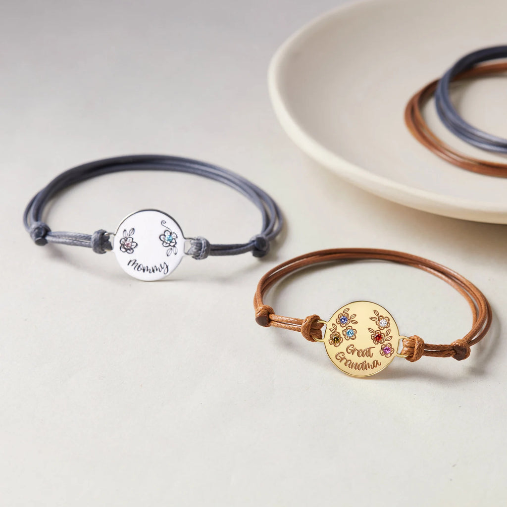 Birth Stone 誕生石 ブレス！パーソナライズされた母の誕生石ブレスレット