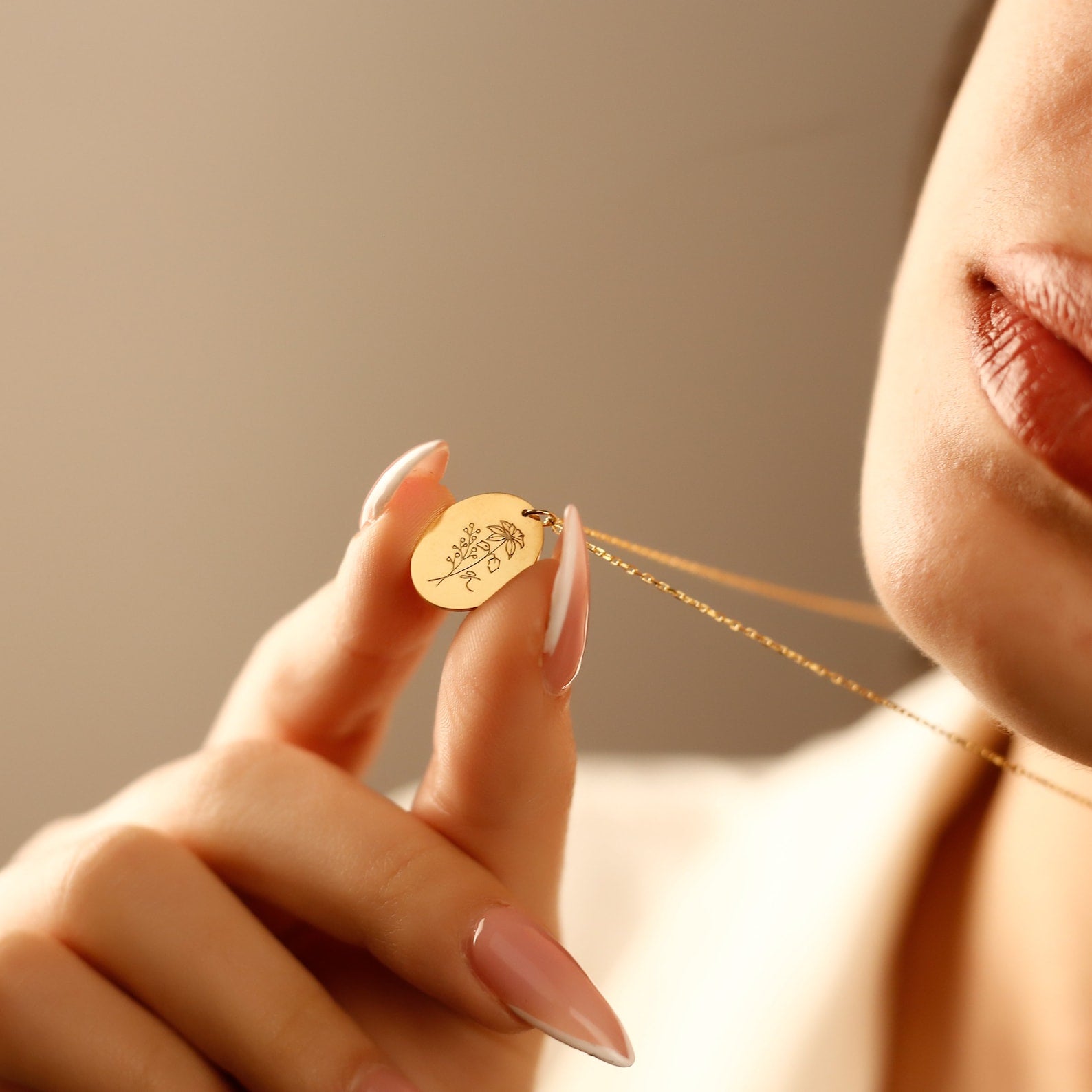 Birth Flower 誕生花 ネックレス 50以上の花シリーズ！タグシリーズ - Fallook