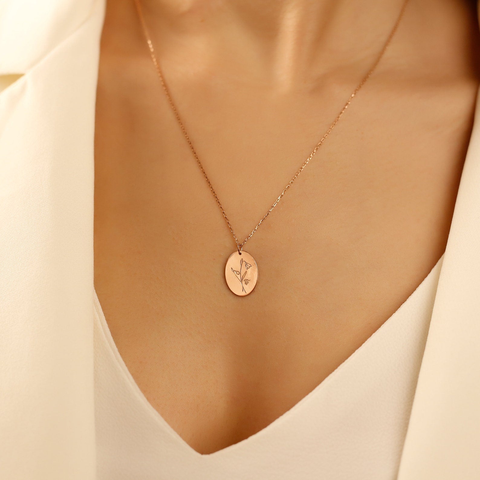 Birth Flower 誕生花 ネックレス 50以上の花シリーズ！タグシリーズ - Fallook