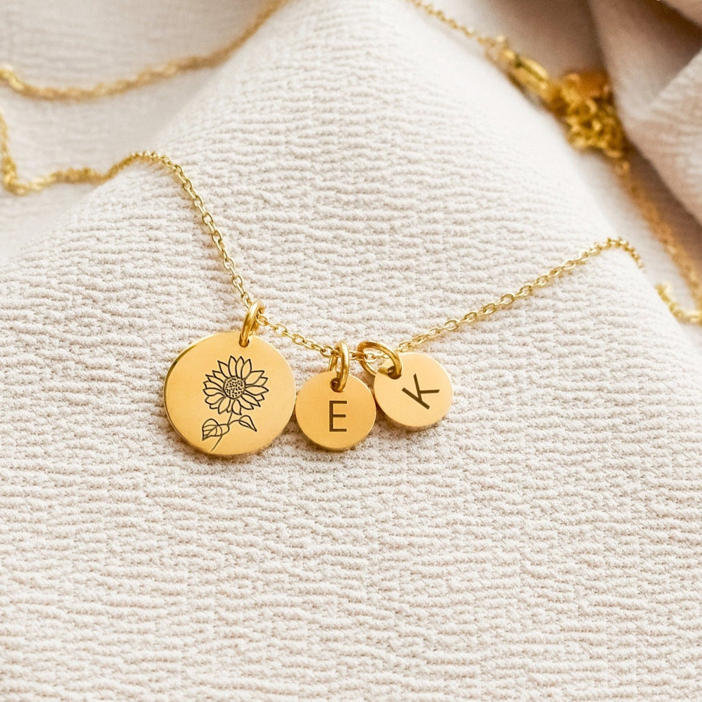 誕生花 誕生花ネックレス アルファベットをカスタマイズ可能 50以上の花コレクション！ - Fallook