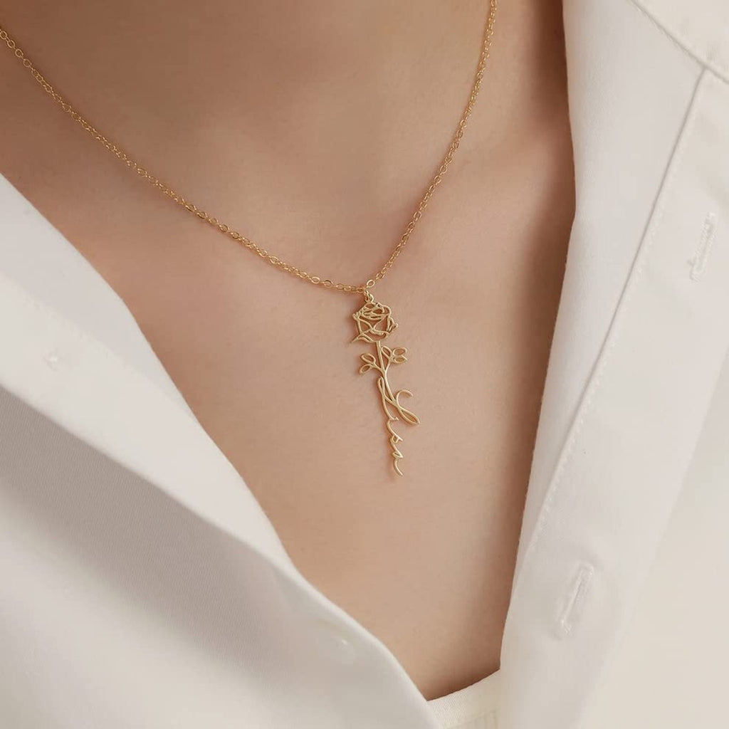 Birth Flower 誕生花 ネックレス 50以上の花シリーズ！ - Fallook