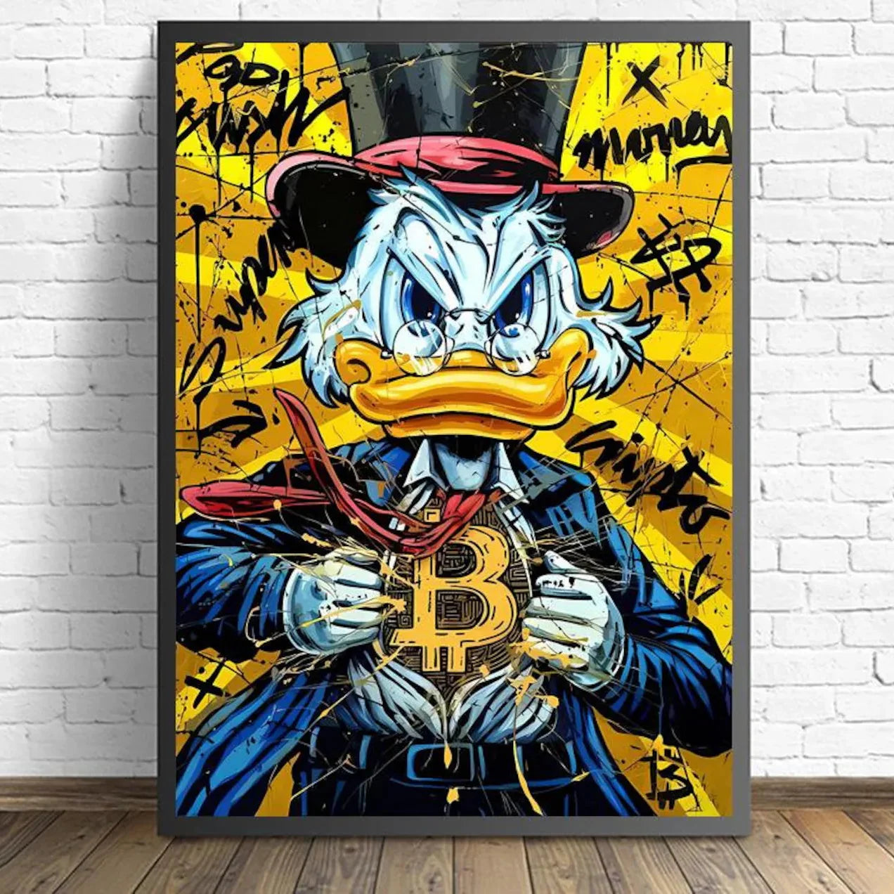 ドナルドダック ビットコイン ポスター