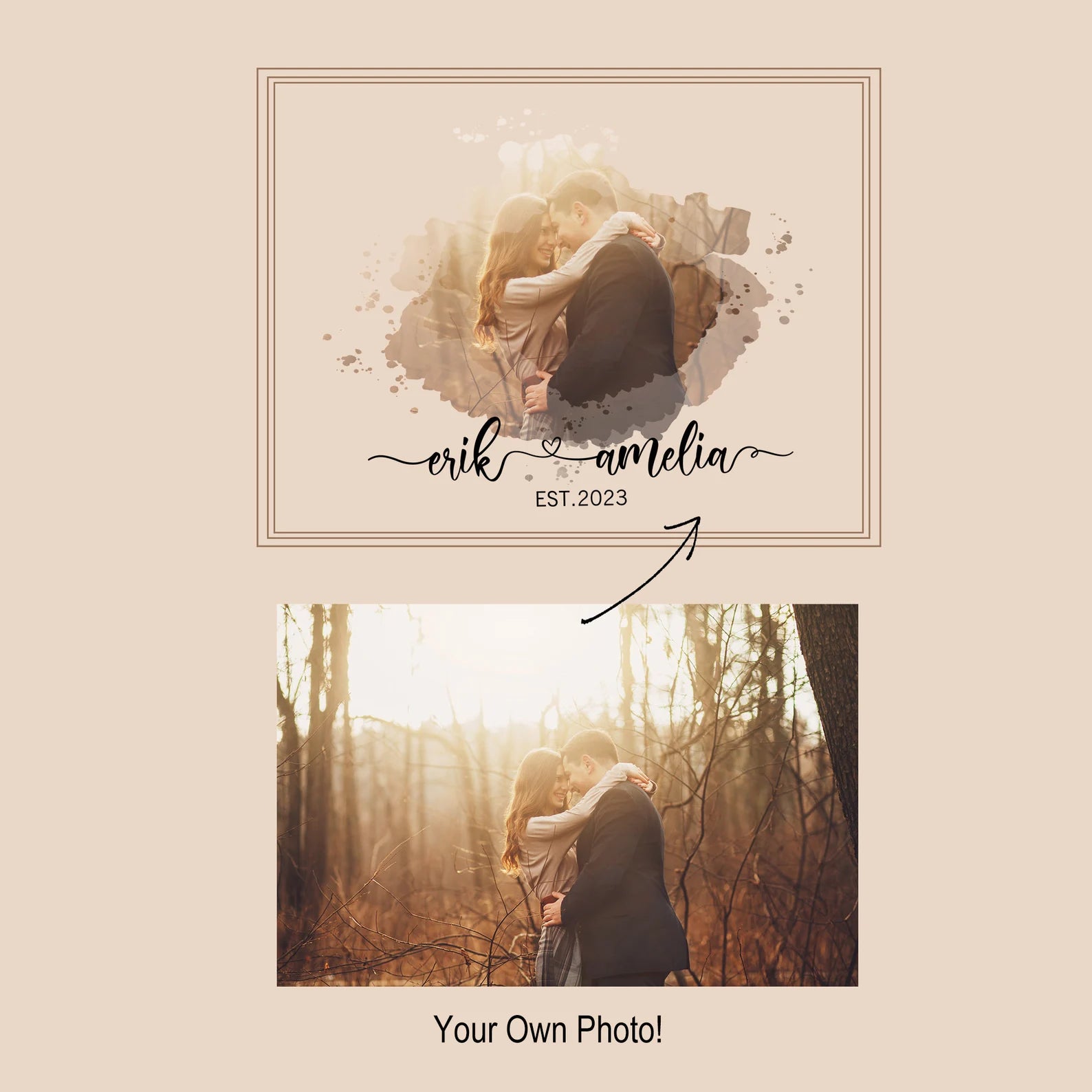 木製のカスタム写真