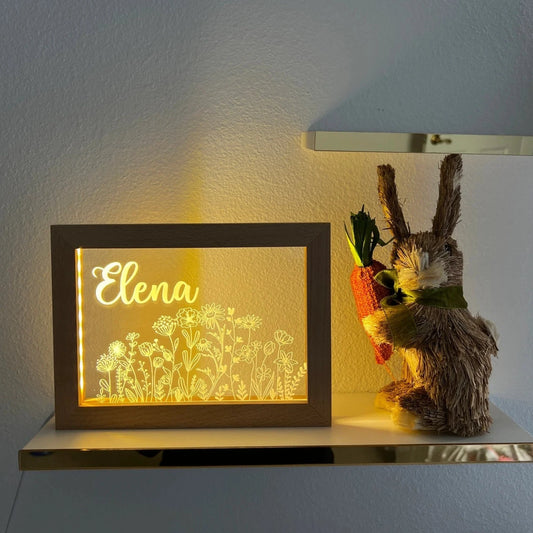 庭と花のledフォトフレームランプ - Fallook