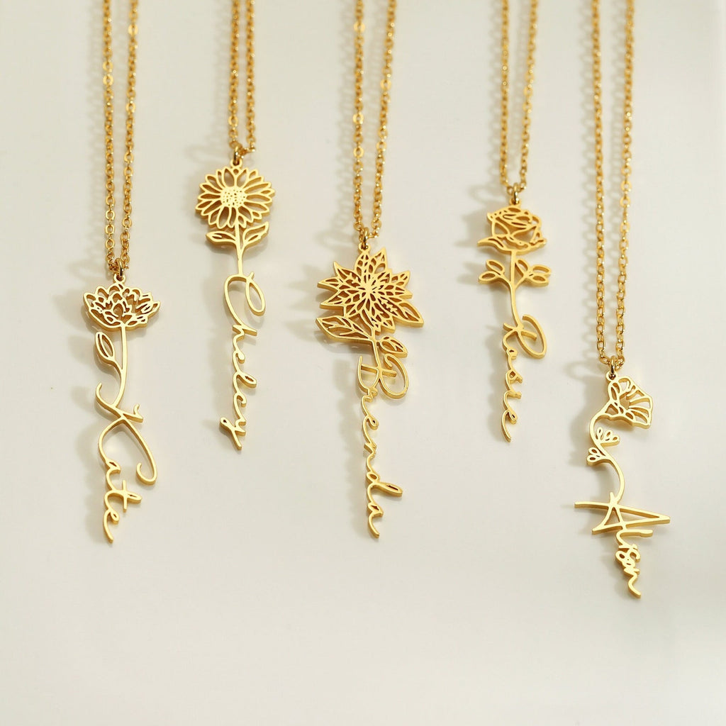 Birth Flower 誕生花 ネックレス 50以上の花シリーズ！ - Fallook