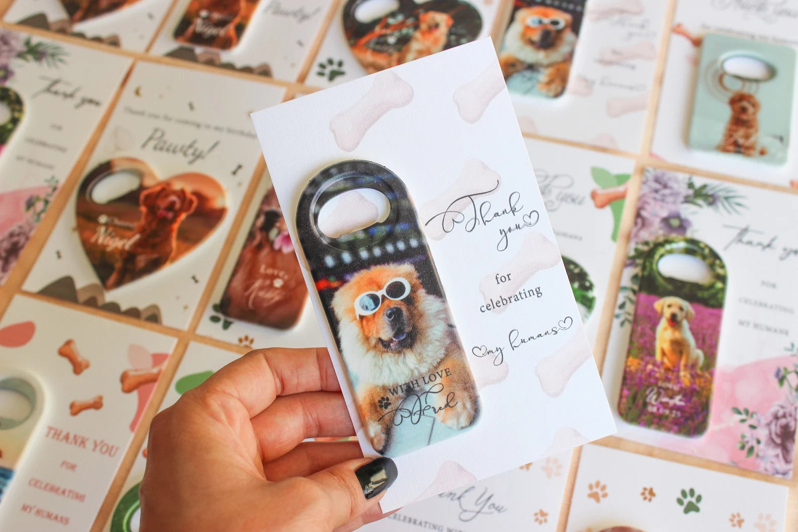 New！【オーダーメイド】パーソナライズド 犬の誕生日 マグネットボトルオープナー