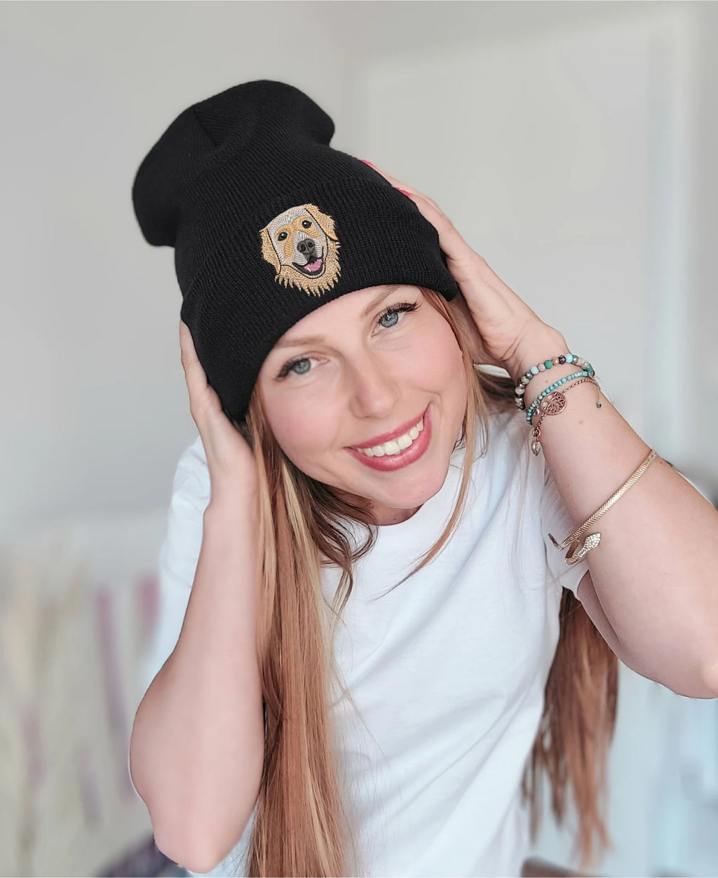 オーダーメイド·ニット帽·かわいいペットのアイコンです【刺繍】🎵秋冬必須 - Fallook