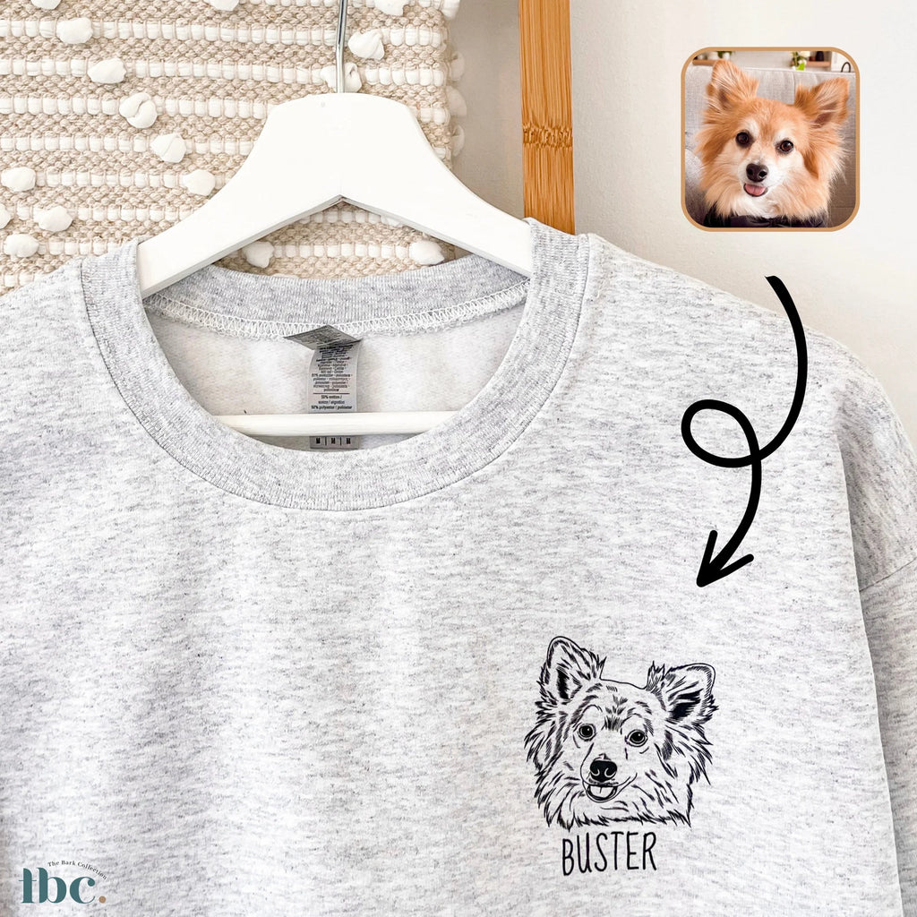 ❤️印絵♡愛犬・愛猫ペット・うちの子の写真オーダーメイドトレーナー 長袖 秋冬ウールを加えます - Fallook