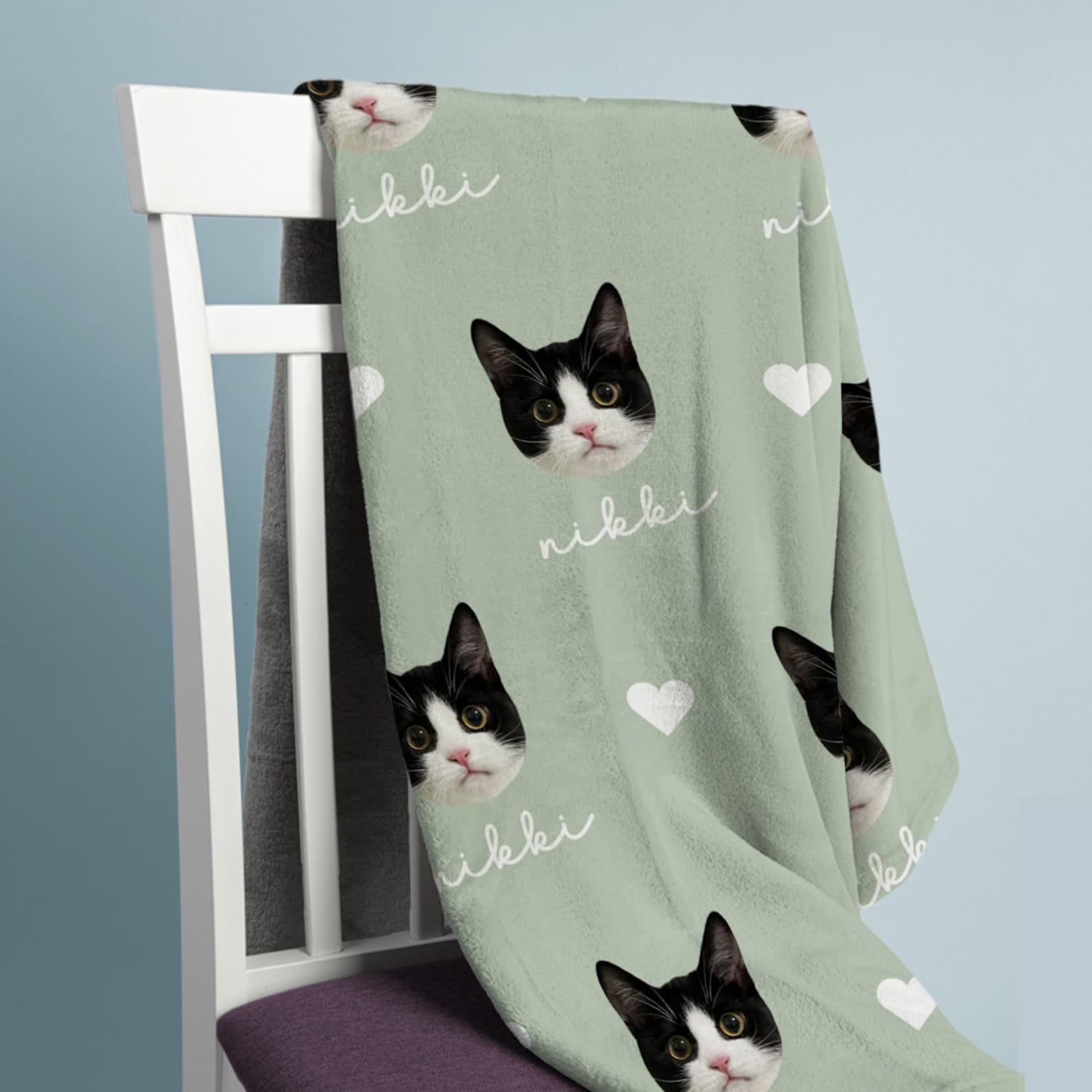 カスタムフォトブランケット-ペットの写真や名入れ可能なフリース毛布ギフト - Fallook