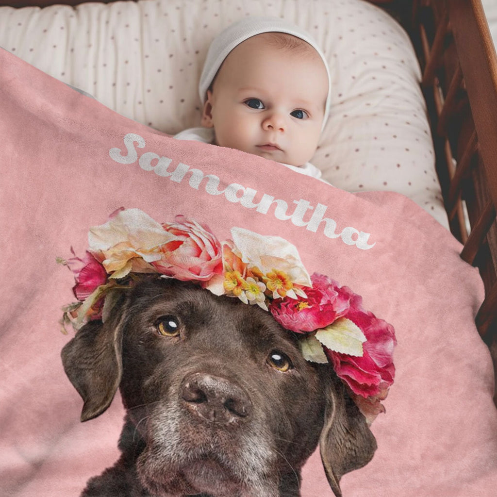 カスタムフォトブランケット-ペットの写真や名入れ可能なフリース毛布ギフト 大きなアバター - Fallook