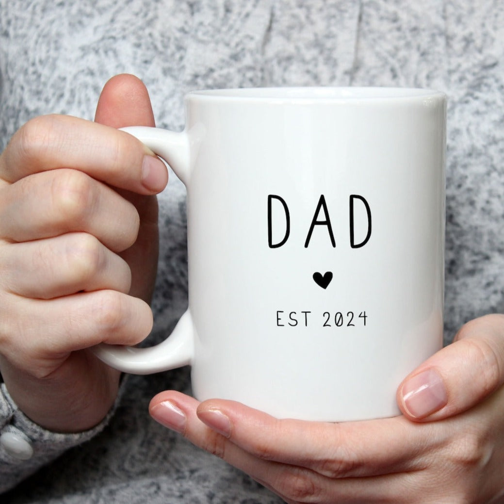 Dad 家族向けのパーソナライズされたカップルマグカップ - Fallook