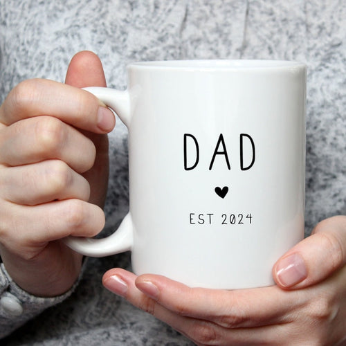 Dad 家族向けのパーソナライズされたカップルマグカップ - Fallook