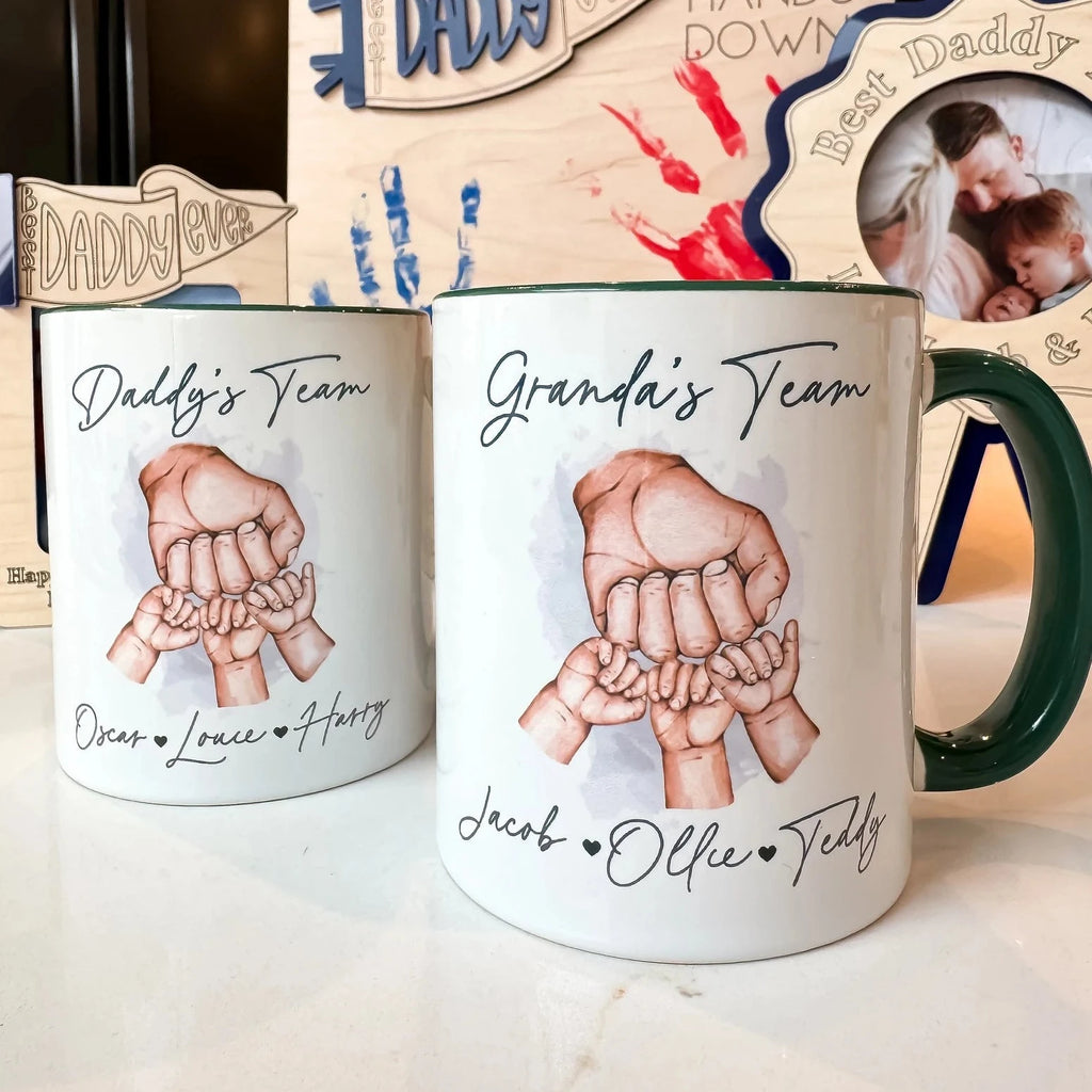 Daddy's Team 父の日カスタマイズ名入れマグ 水彩シリーズ - Fallook