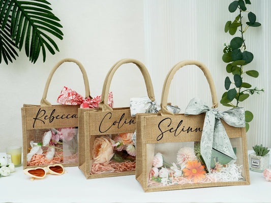 パーソナライズされた花嫁介添人のビーチバッグ - Fallook