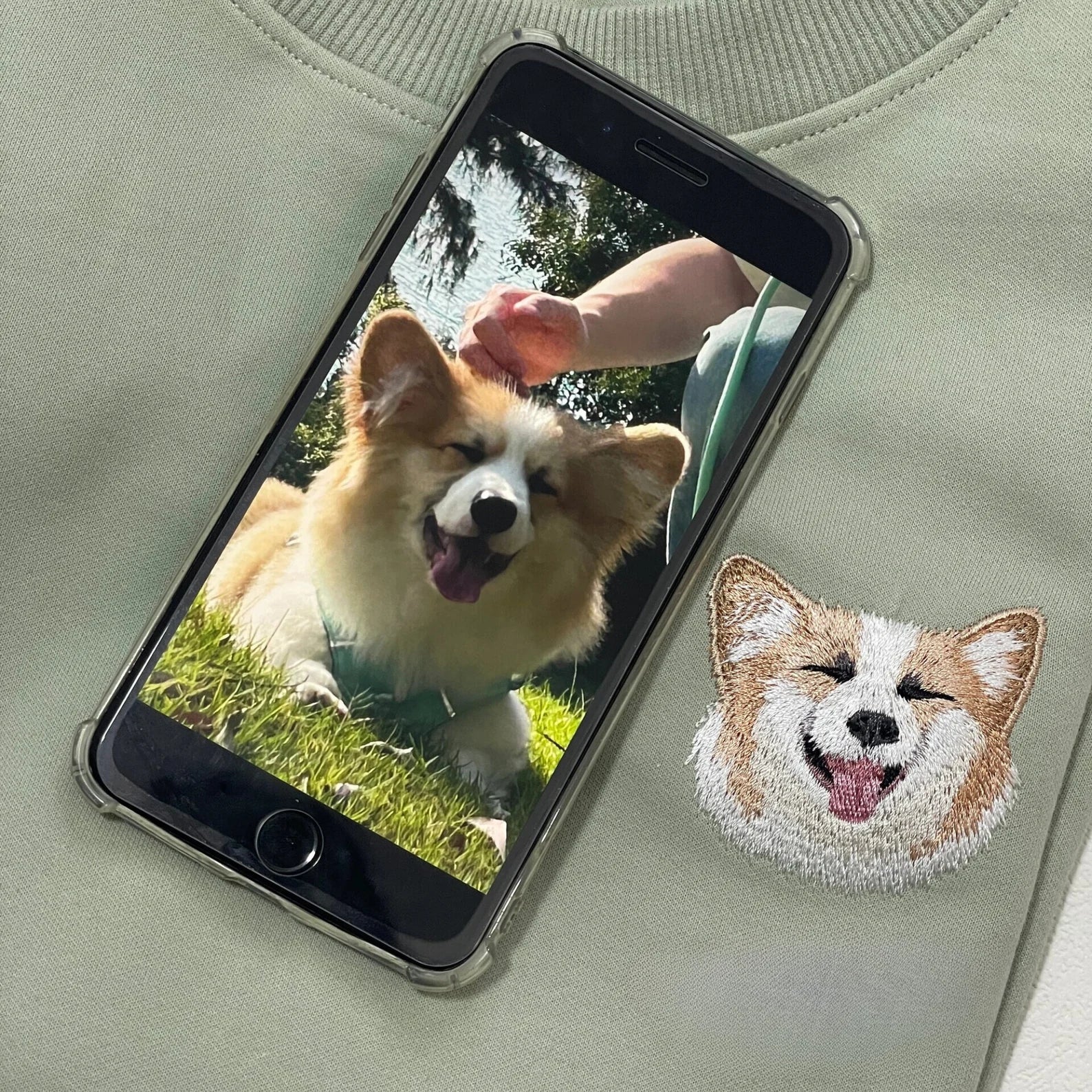 ❤️カスタム刺繍のペットのスウェットシャツサンタ帽を追加します - Fallook