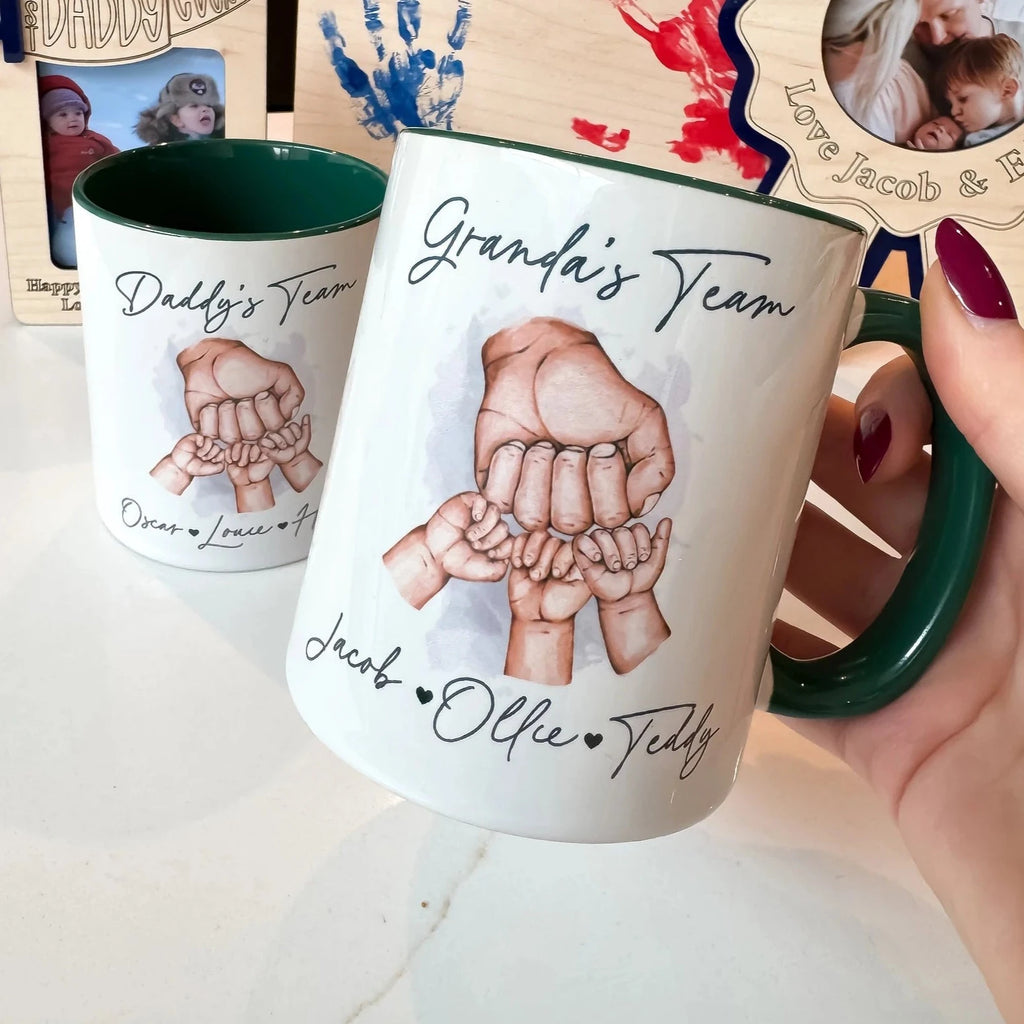 Daddy's Team 父の日カスタマイズ名入れマグ 水彩シリーズ - Fallook