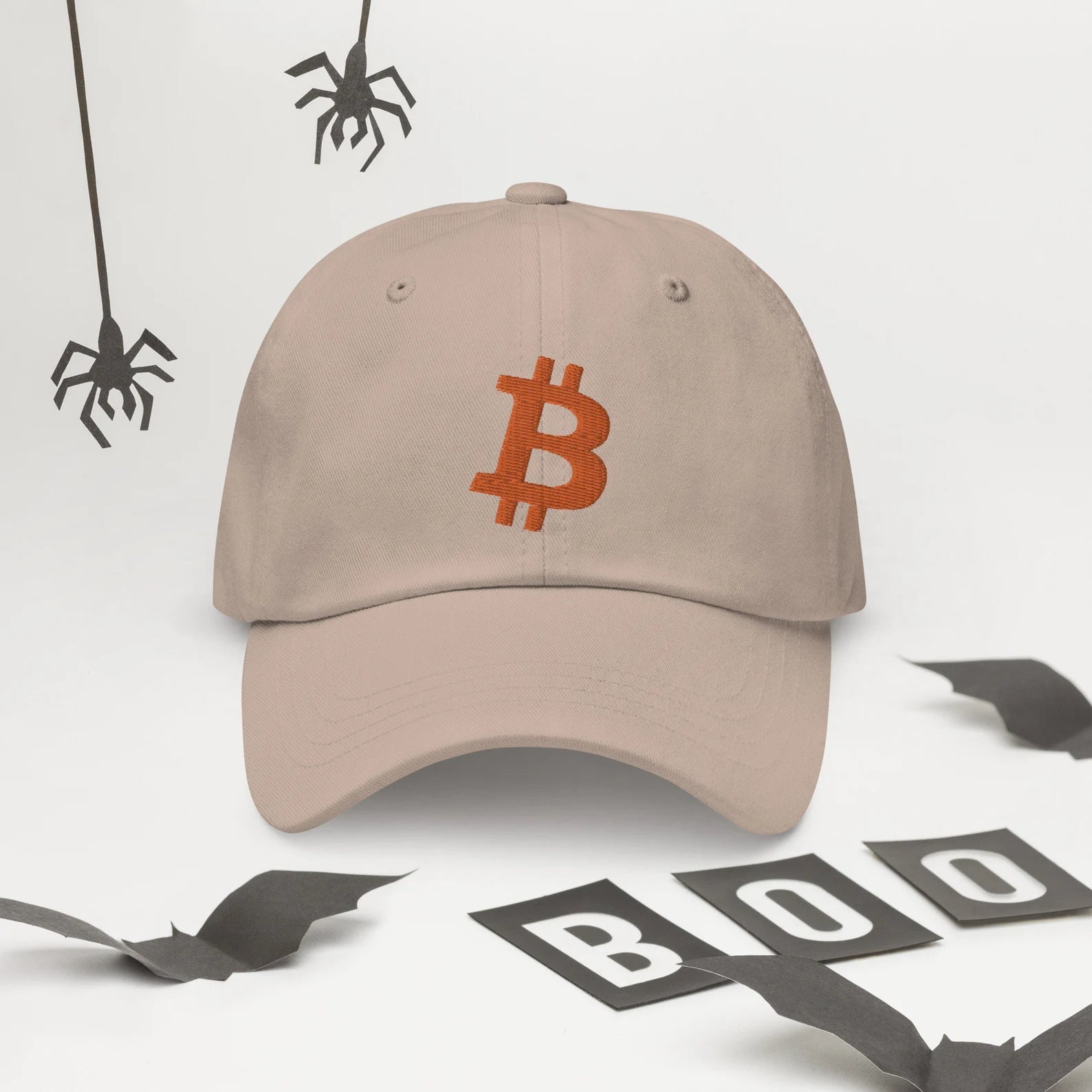 ビットコイン刺繍入りダッドハット