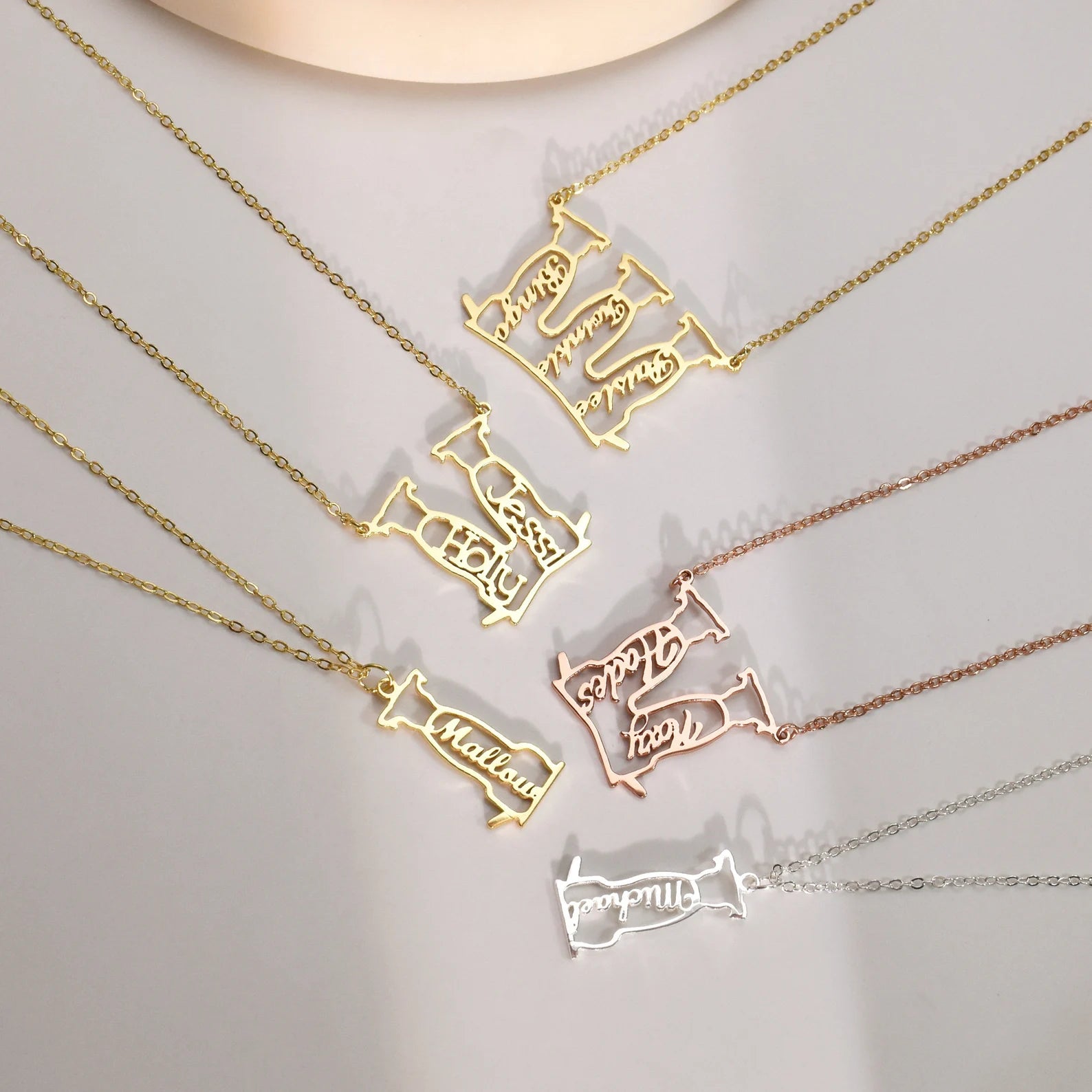 犬猫 名前入りのパーソナライズされたペット用ネックレス