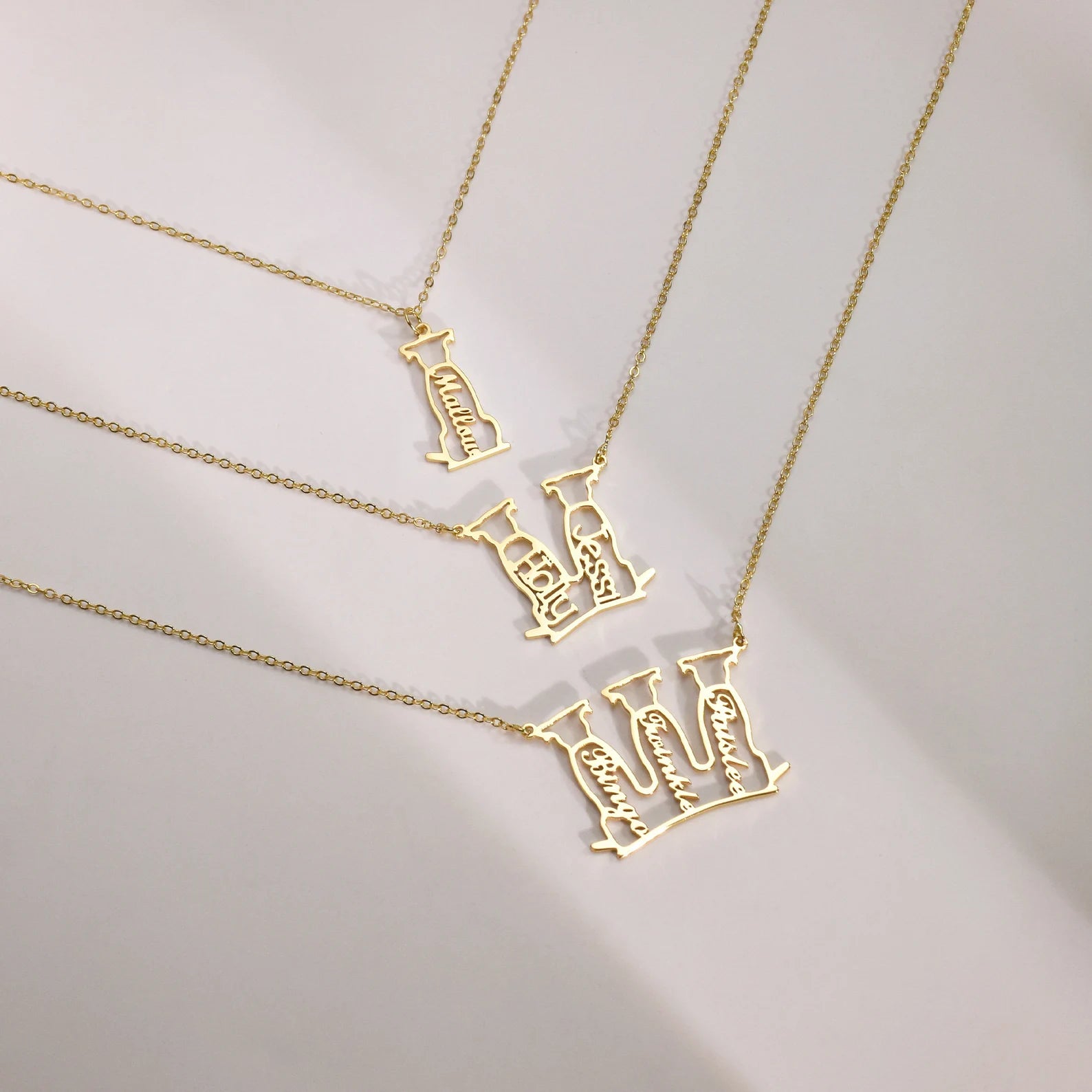 犬猫 名前入りのパーソナライズされたペット用ネックレス