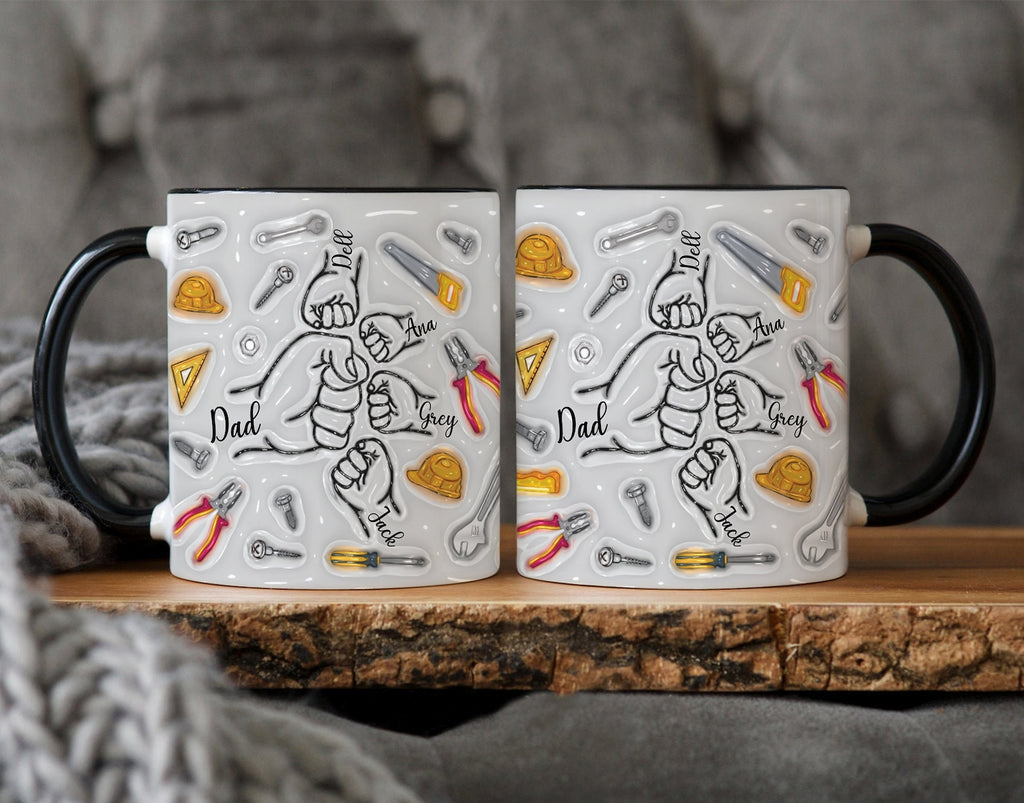 子供たちの手を握るパーソナライズされたお父さんマグツール - Fallook