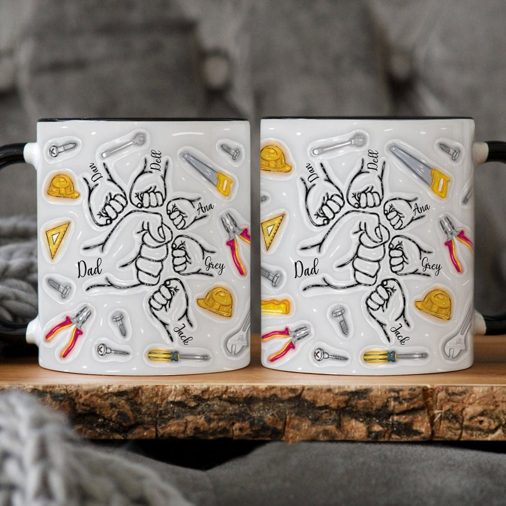 子供たちの手を握るパーソナライズされたお父さんマグツール - Fallook