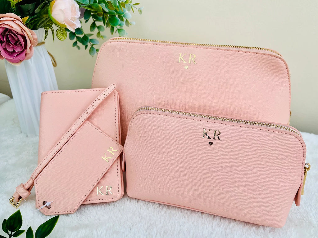 2025年新着！パーソナライズされたモノグラム化粧ポーチ 皮革