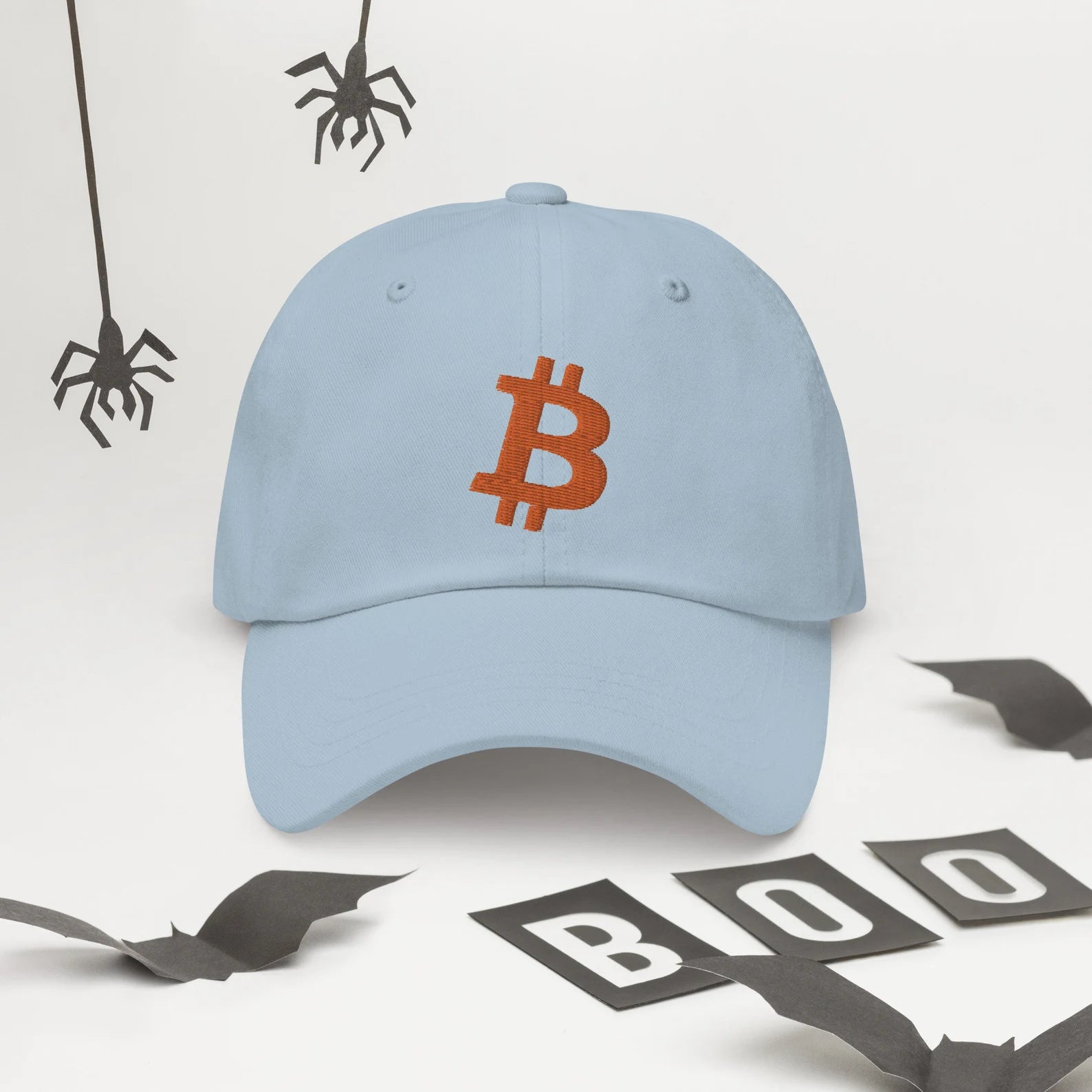ビットコイン刺繍入りダッドハット