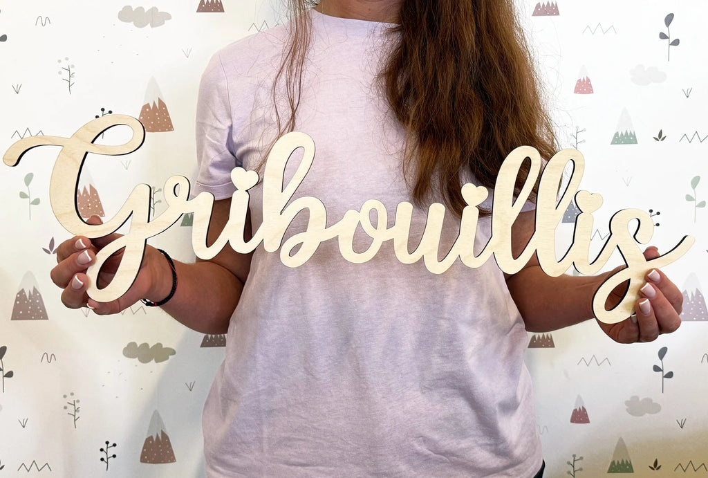 キッズネームカットアウト木製ネームサイン