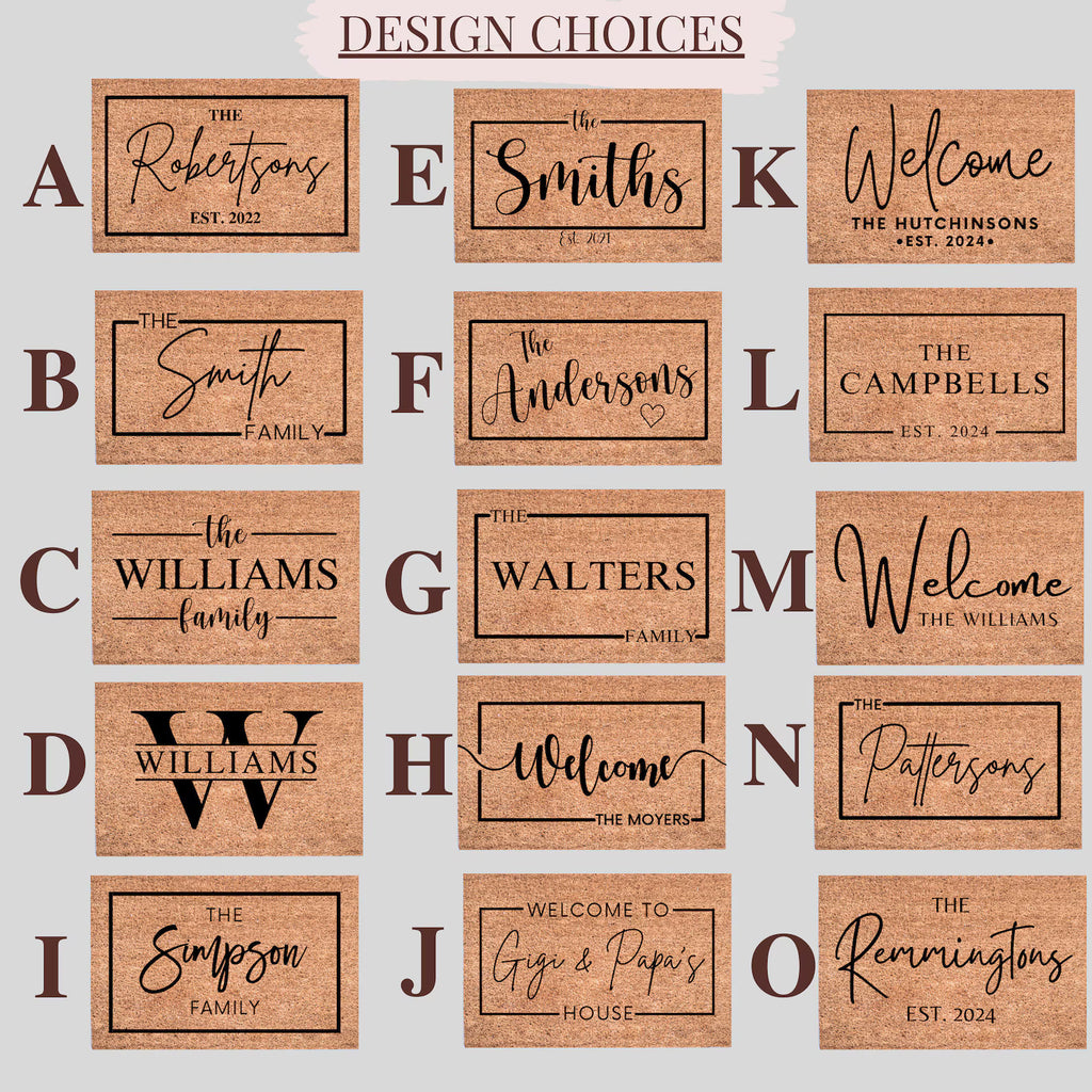 パーソナライズド ドアマット 名前入り  「住宅用·店舗用·業務用推奨」